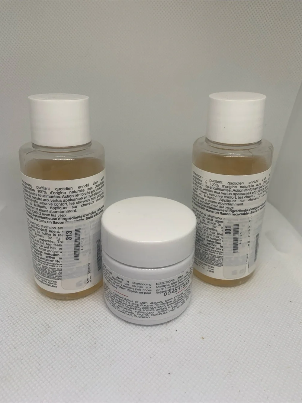 Christophe Robin Regenerating Mask & 2 Purifying Shampoo Set - Travel Size New